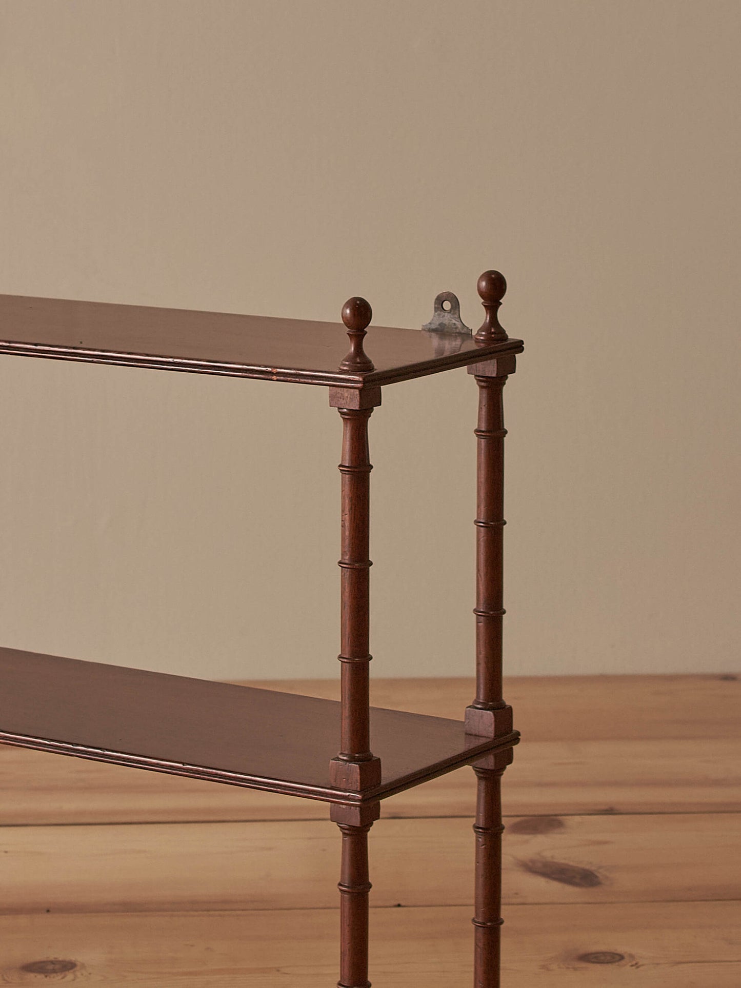 Pair of Victorian faux bamboo wall-shelves