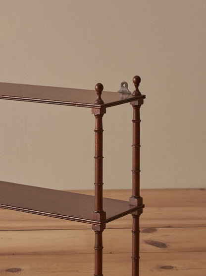 Pair of Victorian faux bamboo wall-shelves