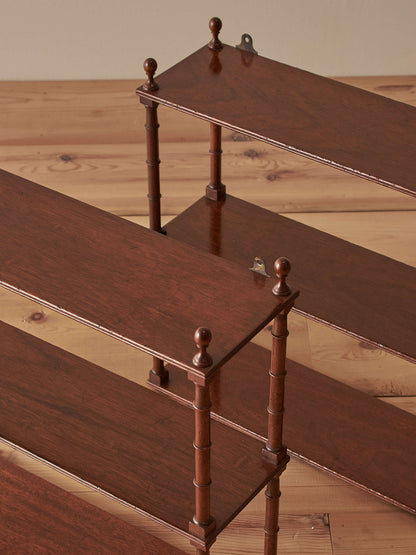 Pair of Victorian faux bamboo wall-shelves