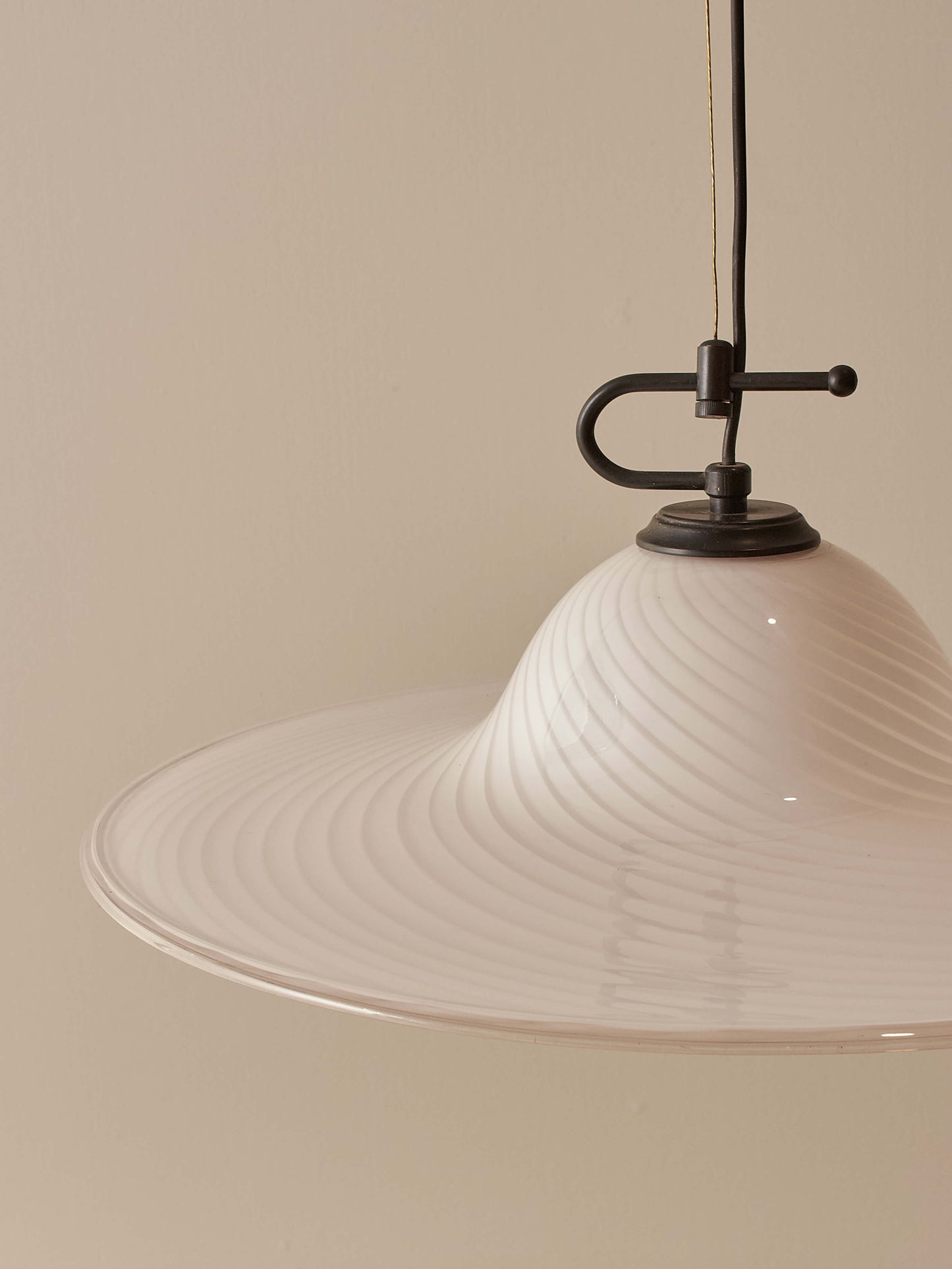 Mid-century Italian Murano swirl pendant