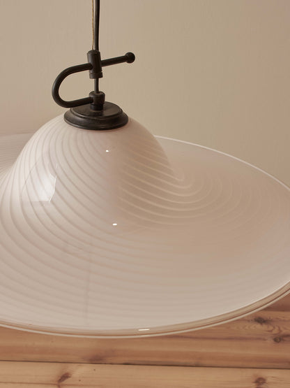Mid-century Italian Murano swirl pendant