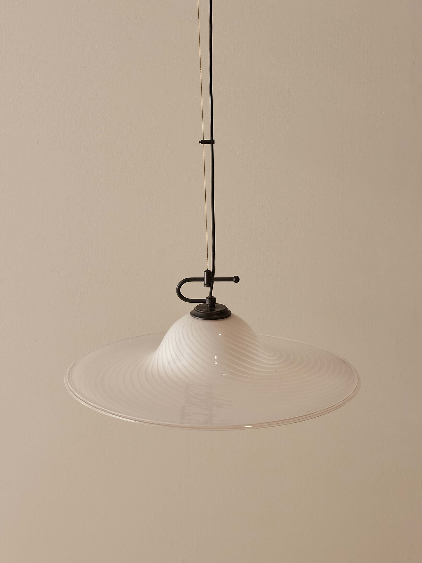 Mid-century Italian Murano swirl pendant