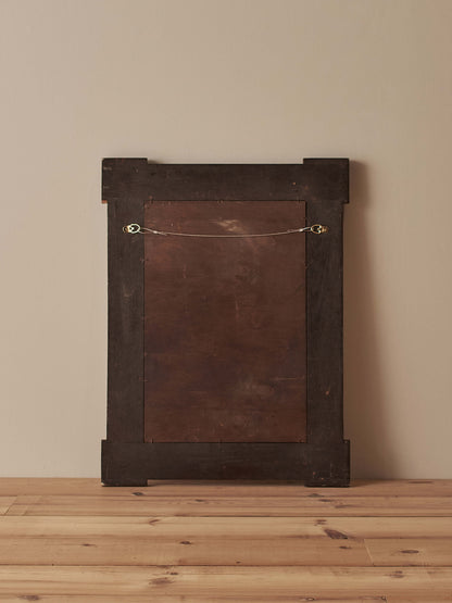 Arts and Crafts rectangular oak mirror