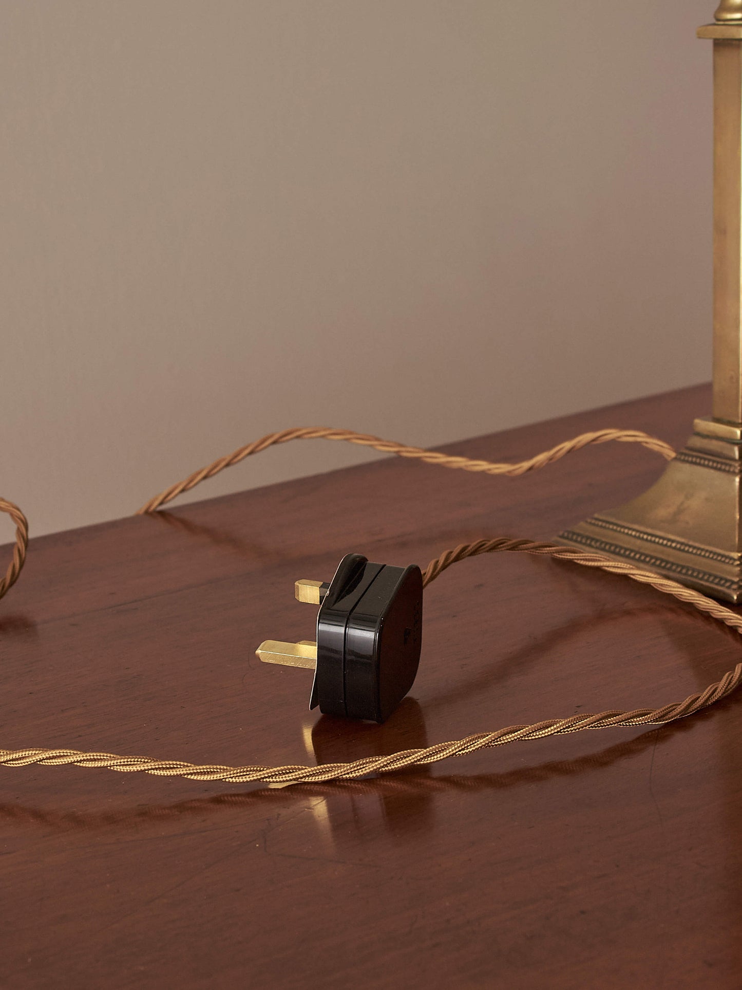 Solid brass antique table lamp