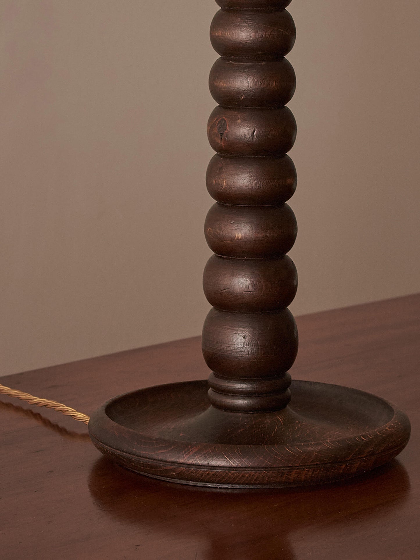 ON HOLD French vintage bobbin table lamp