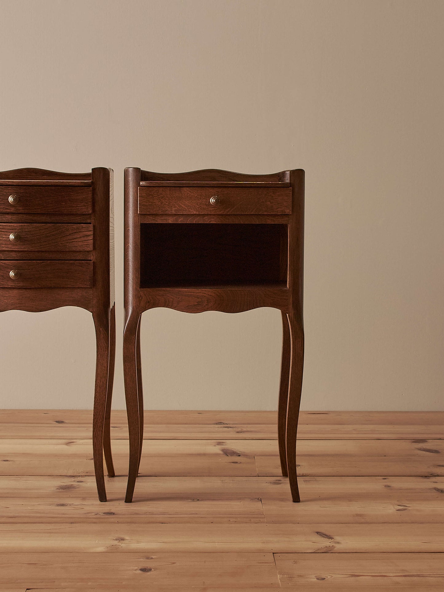 Pair of French mid-century bedside tables