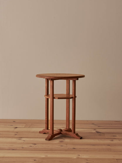 Circular oak mid-century table