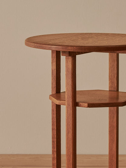 Circular oak mid-century table