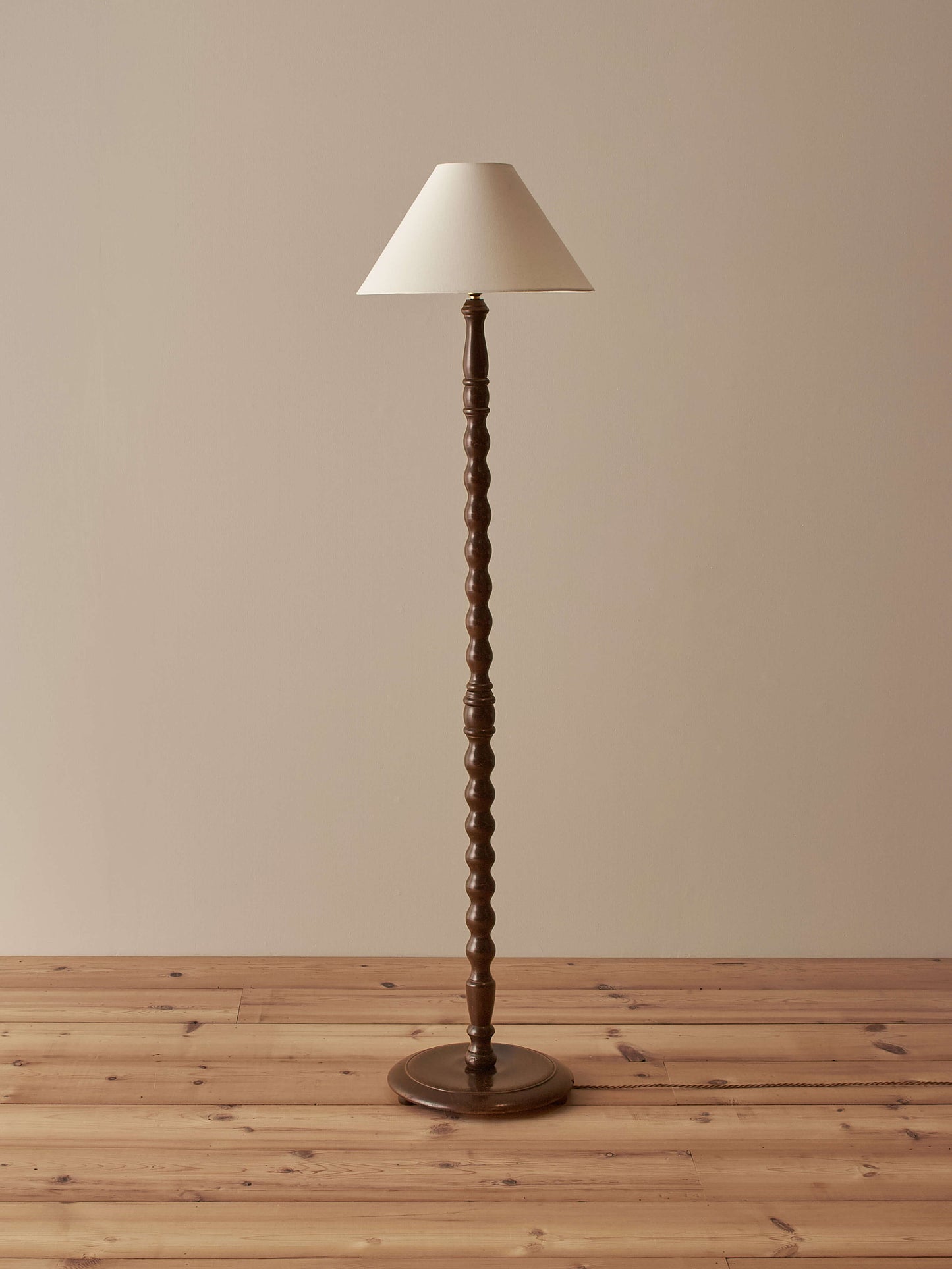 Vintage bobbin floor lamp