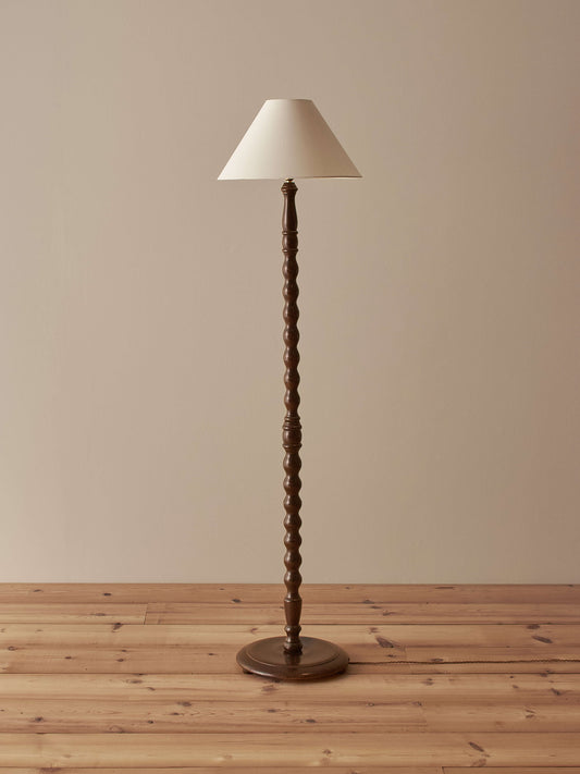 Vintage bobbin floor lamp