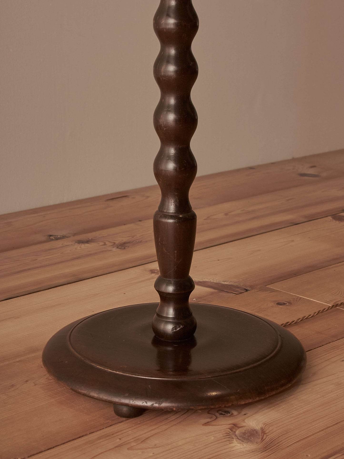 Vintage bobbin floor lamp