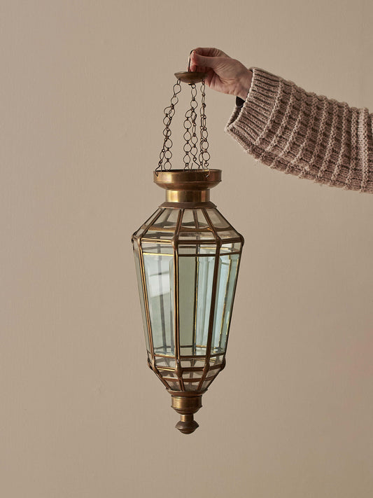 Antique brass lantern