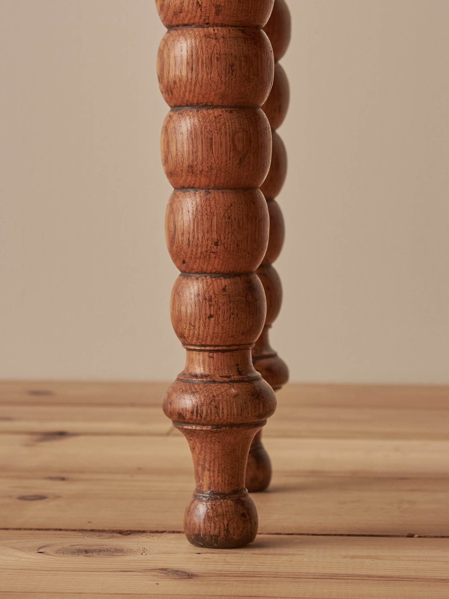 Victorian oak bobbin bench