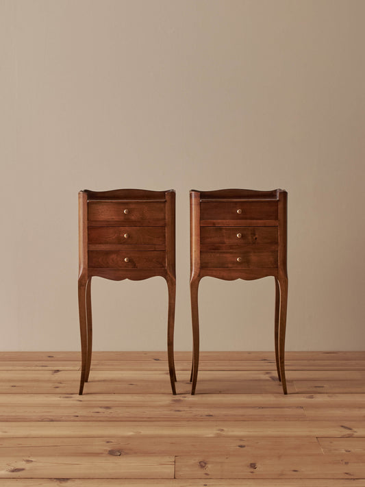Pair of French antique bedside tables
