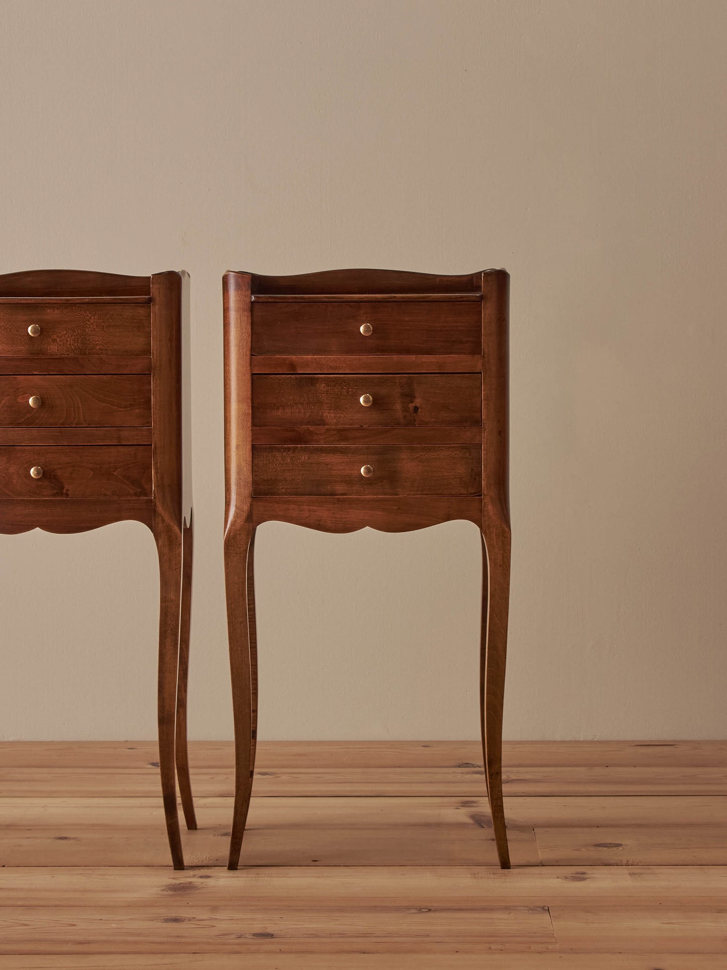 Pair of French antique bedside tables