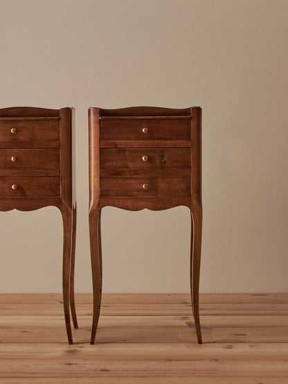 Pair of French antique bedside tables