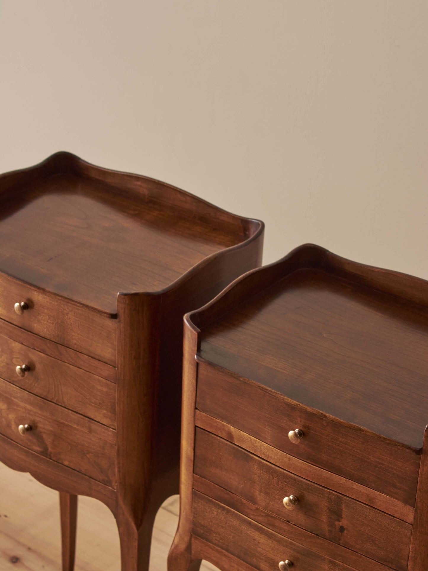 Pair of French antique bedside tables