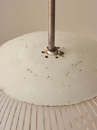 Mid-century Italian striped Murano pendant