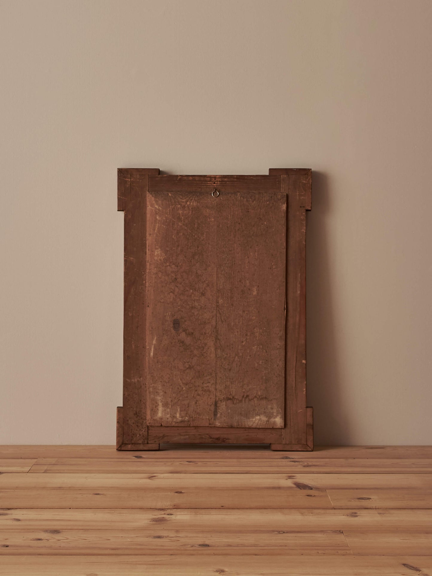 Antique rectangular walnut mirror