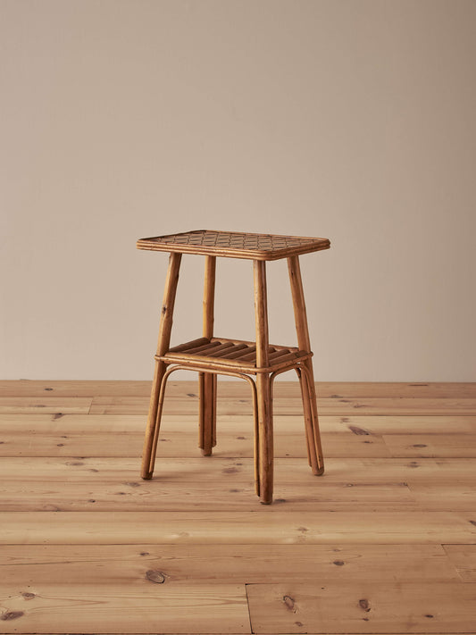 French mid-century bamboo side table