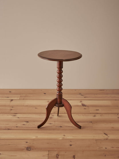 French antique mahogany bobbin wine table