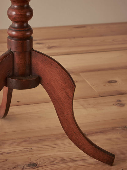 French antique mahogany bobbin wine table