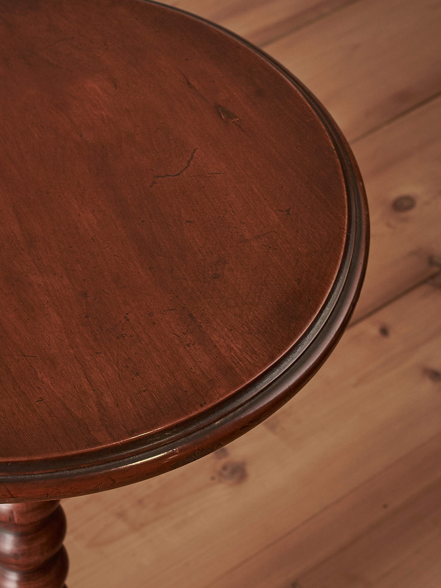 French antique mahogany bobbin wine table