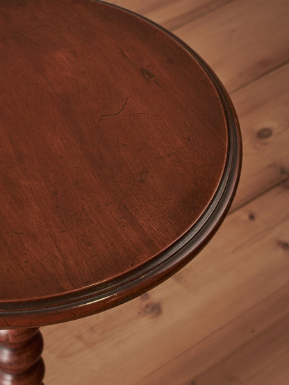 French antique mahogany bobbin wine table