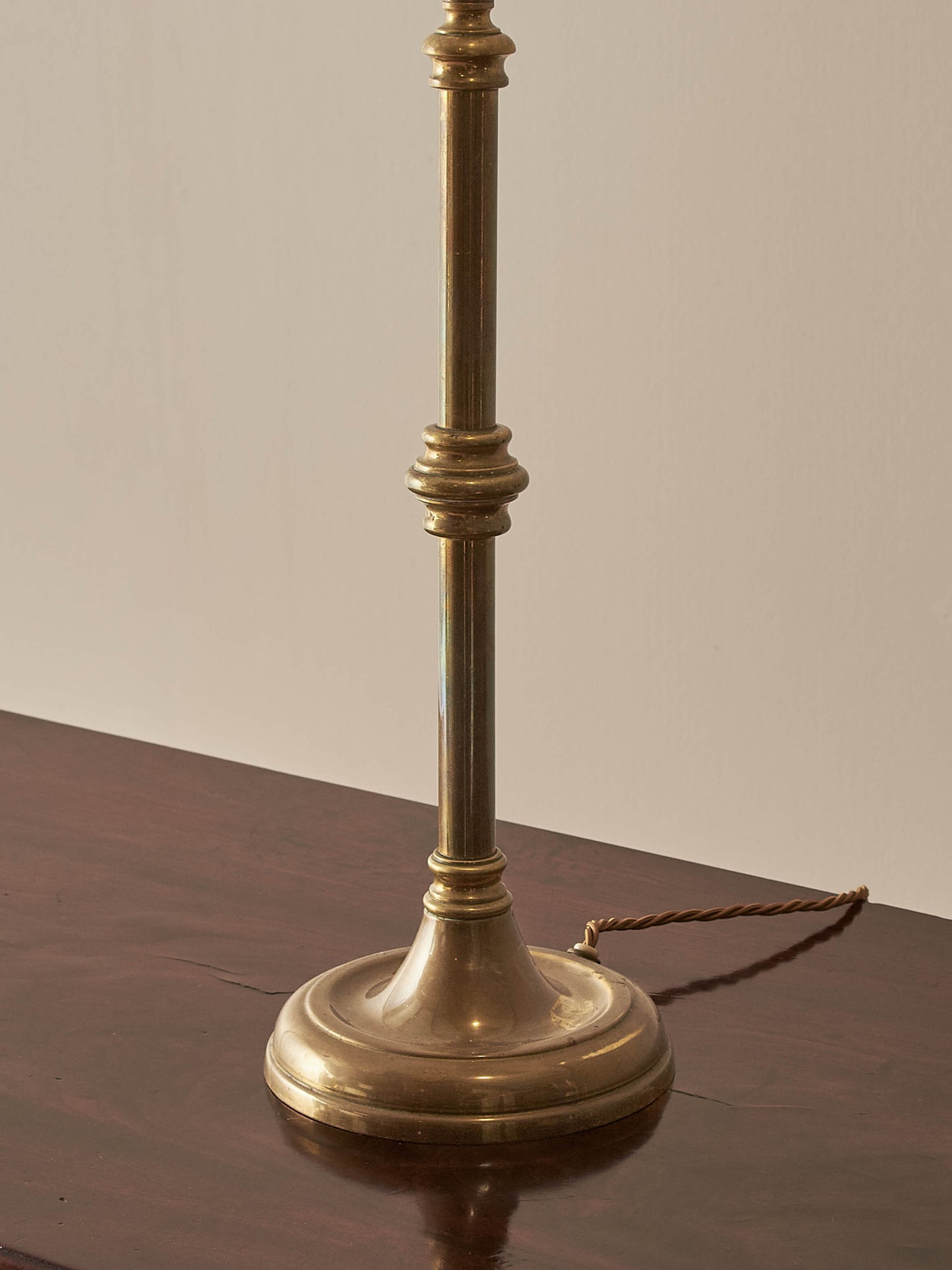 Antique brass table lamp