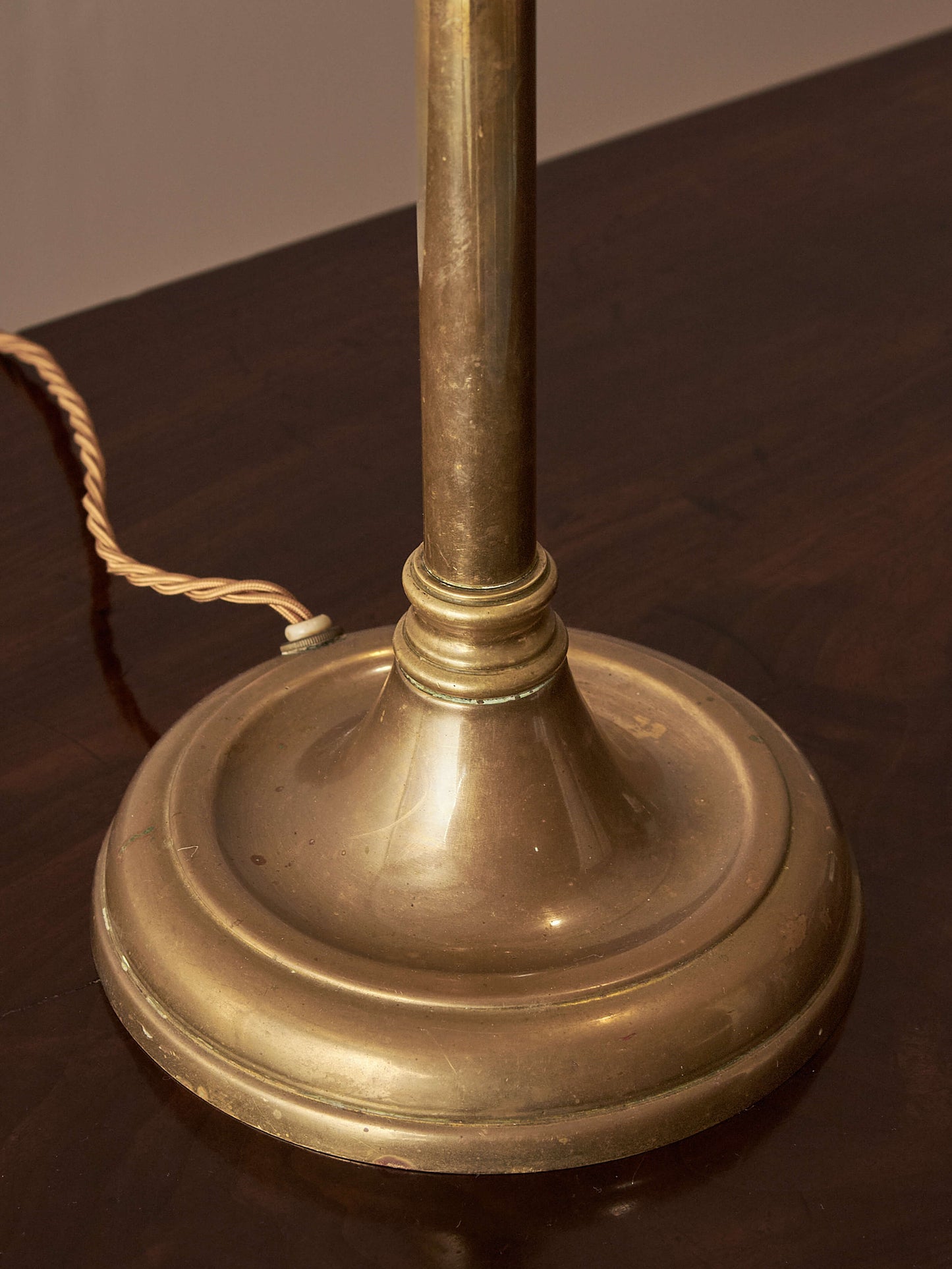 Antique brass table lamp