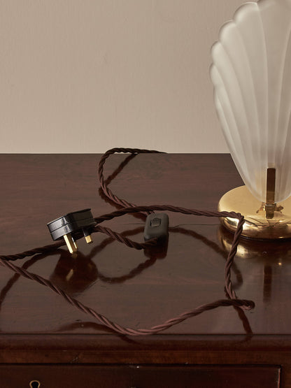 Mid-century clam table lamp