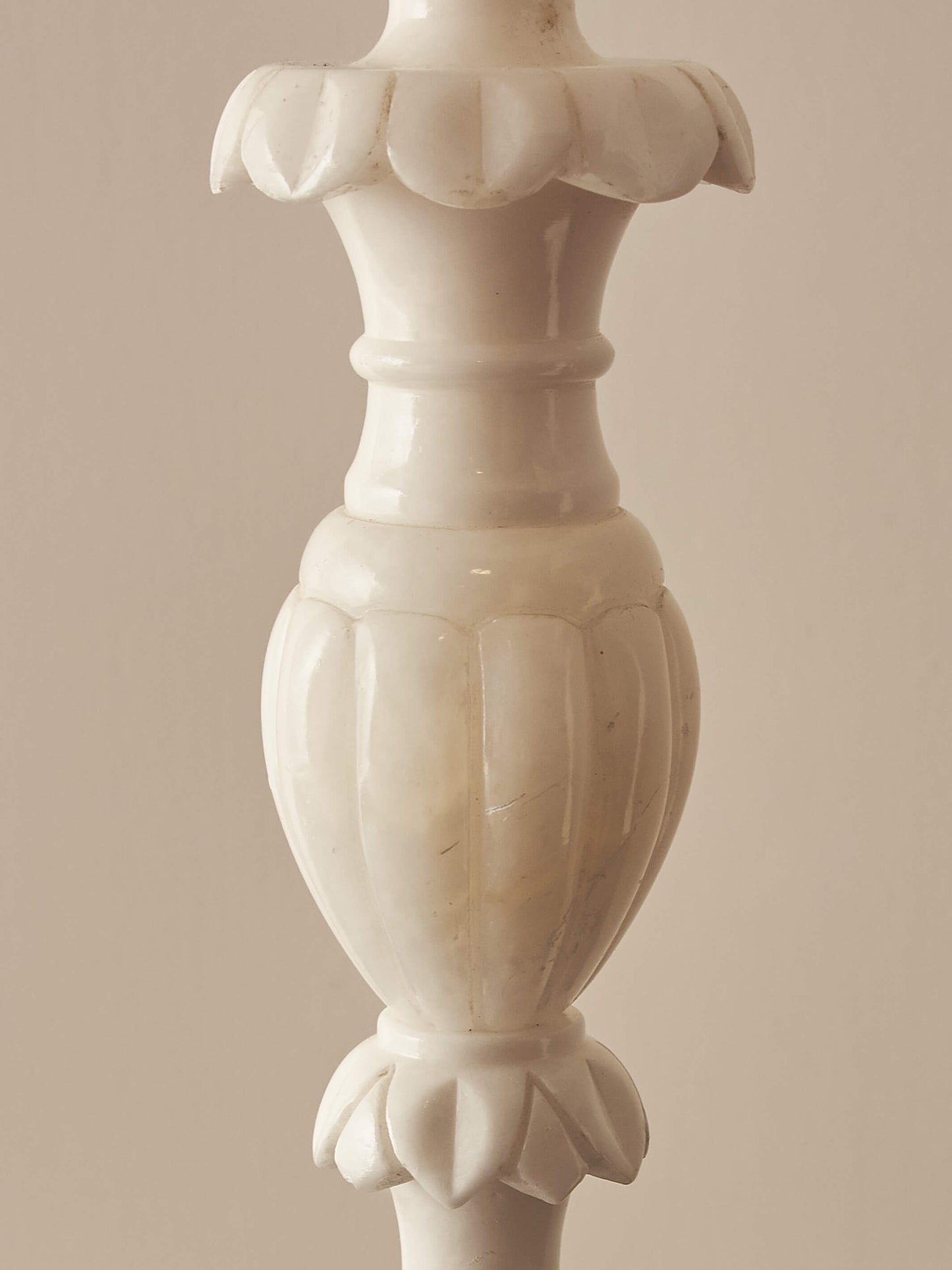 Pair of vintage alabaster table lamps