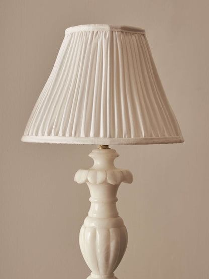 Pair of vintage alabaster table lamps