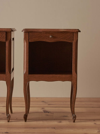 Pair of French mid-century bedside tables