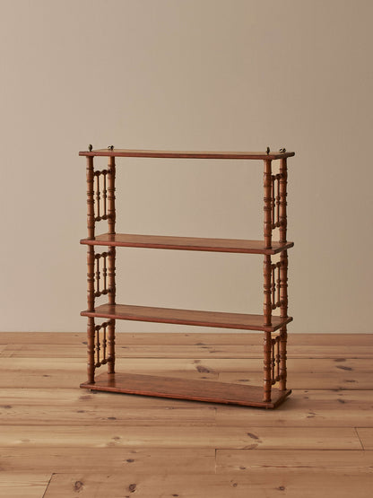 French antique faux bamboo wall-mounted shelf