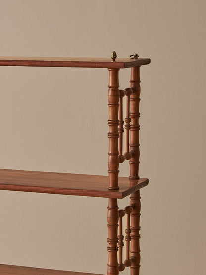 French antique faux bamboo wall-mounted shelf