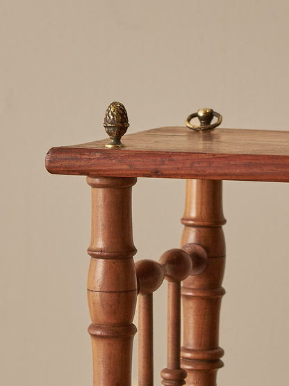 French antique faux bamboo wall-mounted shelf