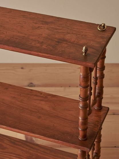 French antique faux bamboo wall-mounted shelf