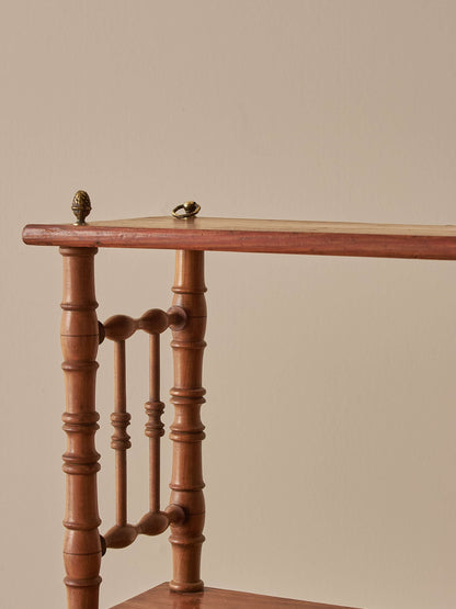 French antique faux bamboo wall-mounted shelf