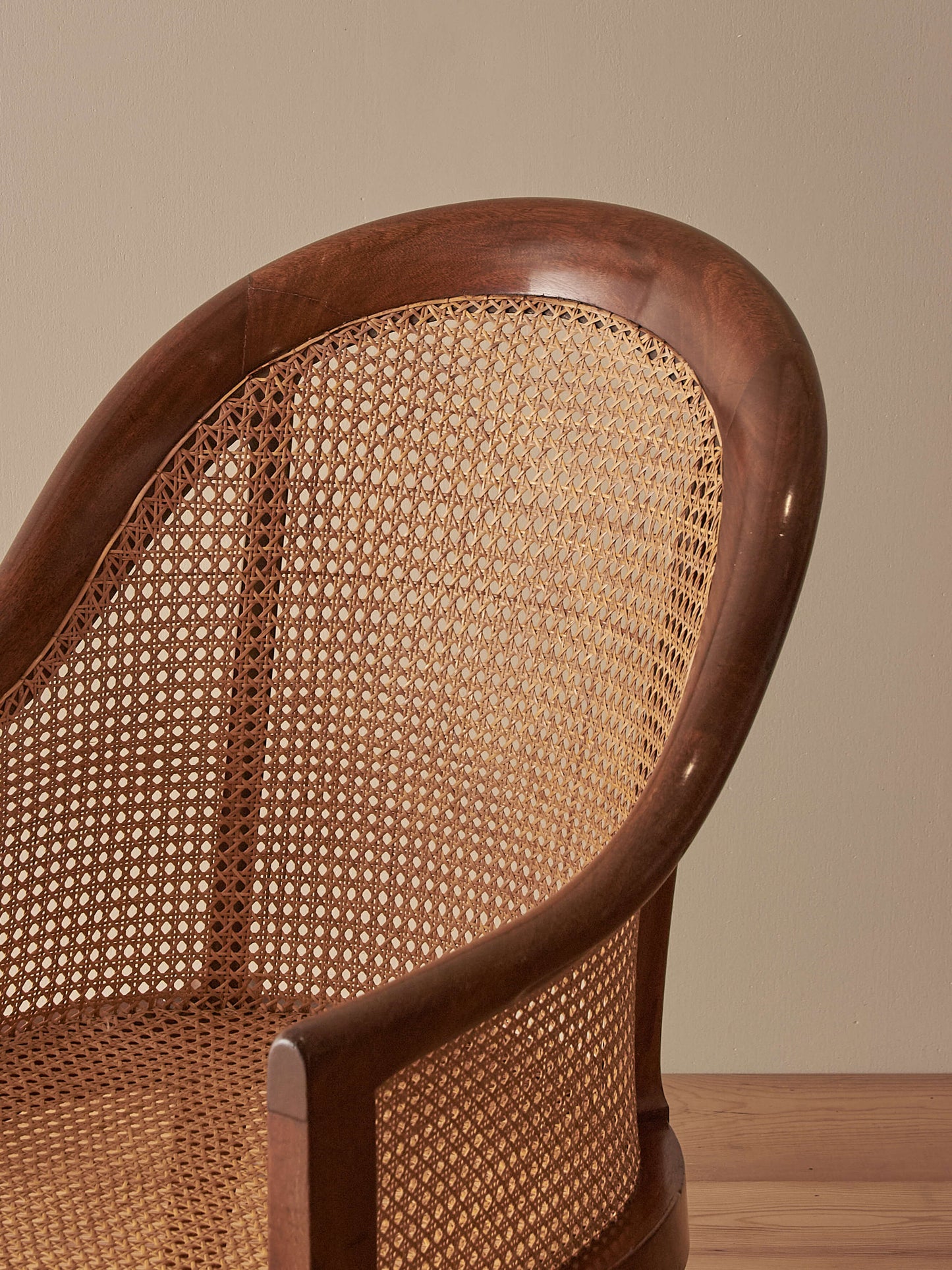 Antique Regency mahogany bergère chair