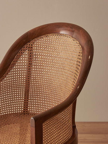 Antique Regency mahogany bergère chair