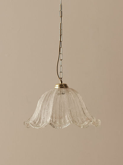 Vintage Italian Murano fluted glass pendant