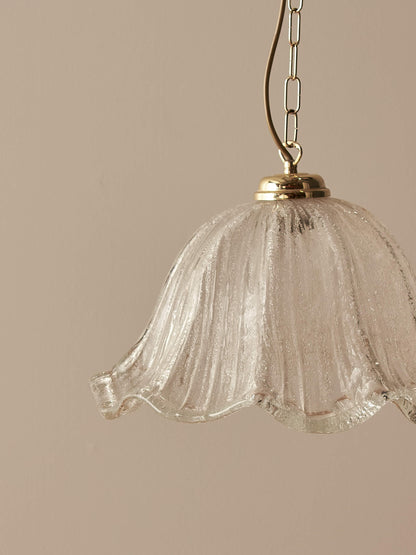 Vintage Italian Murano fluted glass pendant