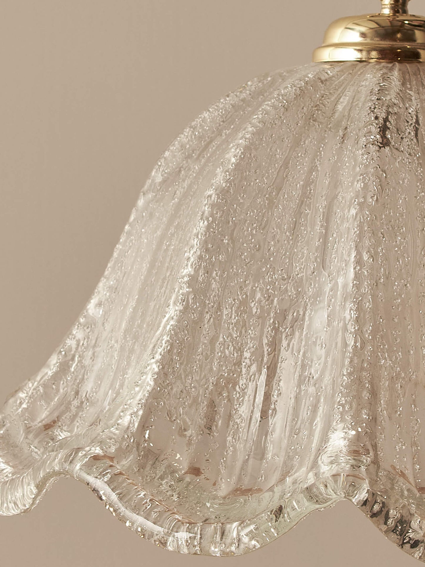 Vintage Italian Murano fluted glass pendant