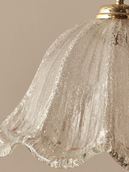 Vintage Italian Murano fluted glass pendant