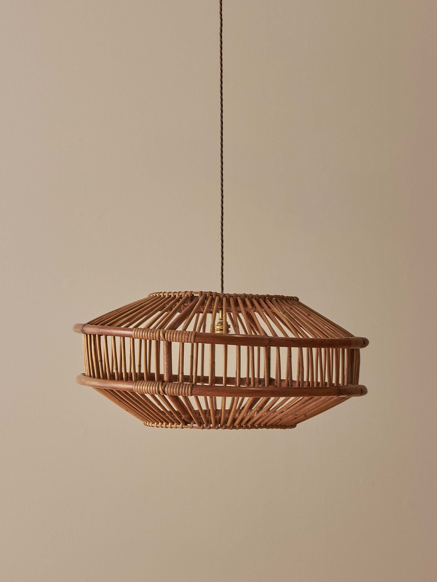Mid-century bamboo pendant