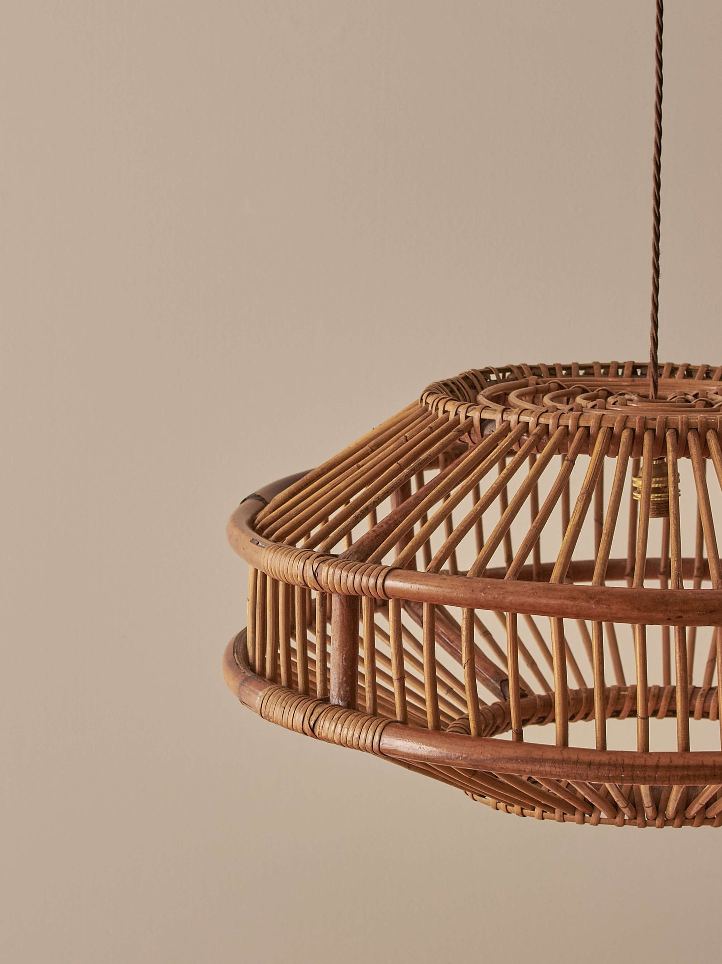 Mid-century bamboo pendant