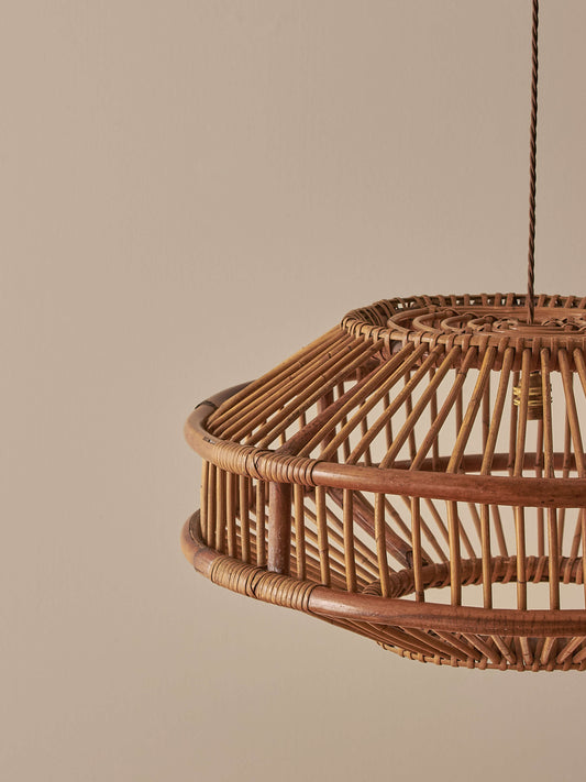 Mid-century bamboo pendant