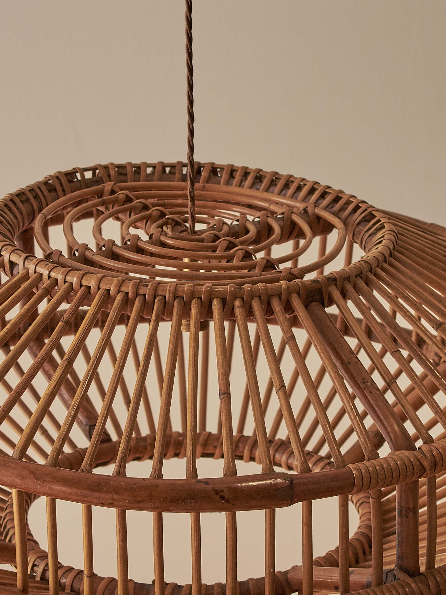 Mid-century bamboo pendant