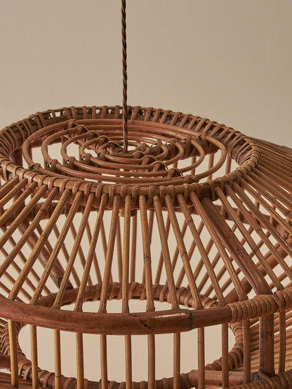 Mid-century bamboo pendant